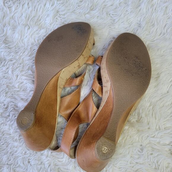 Pikolinos Wedge Sandals Crema Slingback 6.5/7 - Picture 6 of 10